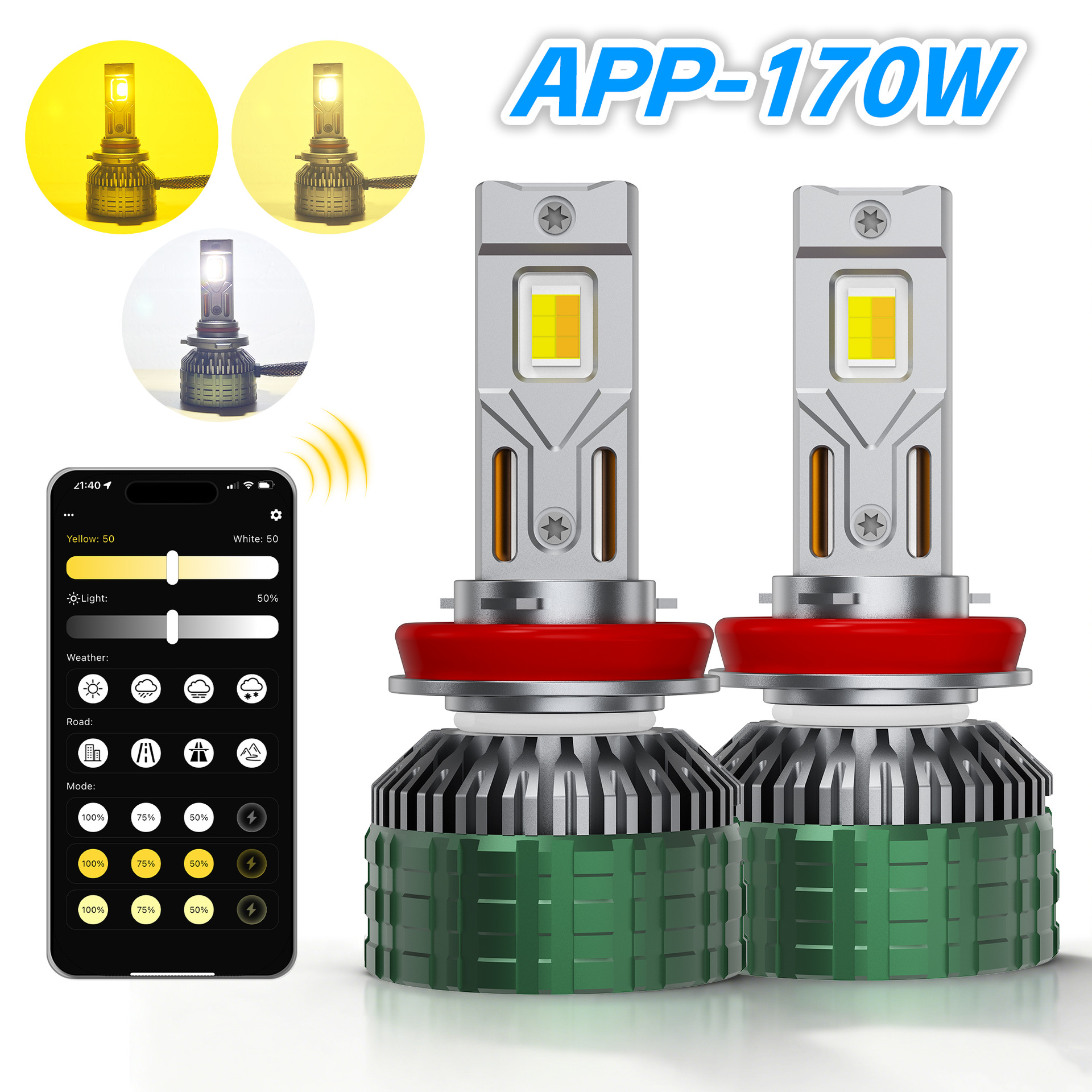  M88 APP Controlled LED Headli