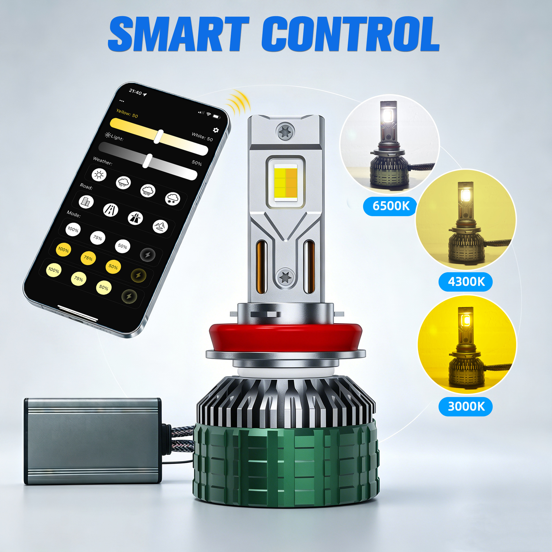  M88 APP Controlled LED Headlight Kit H7/H4