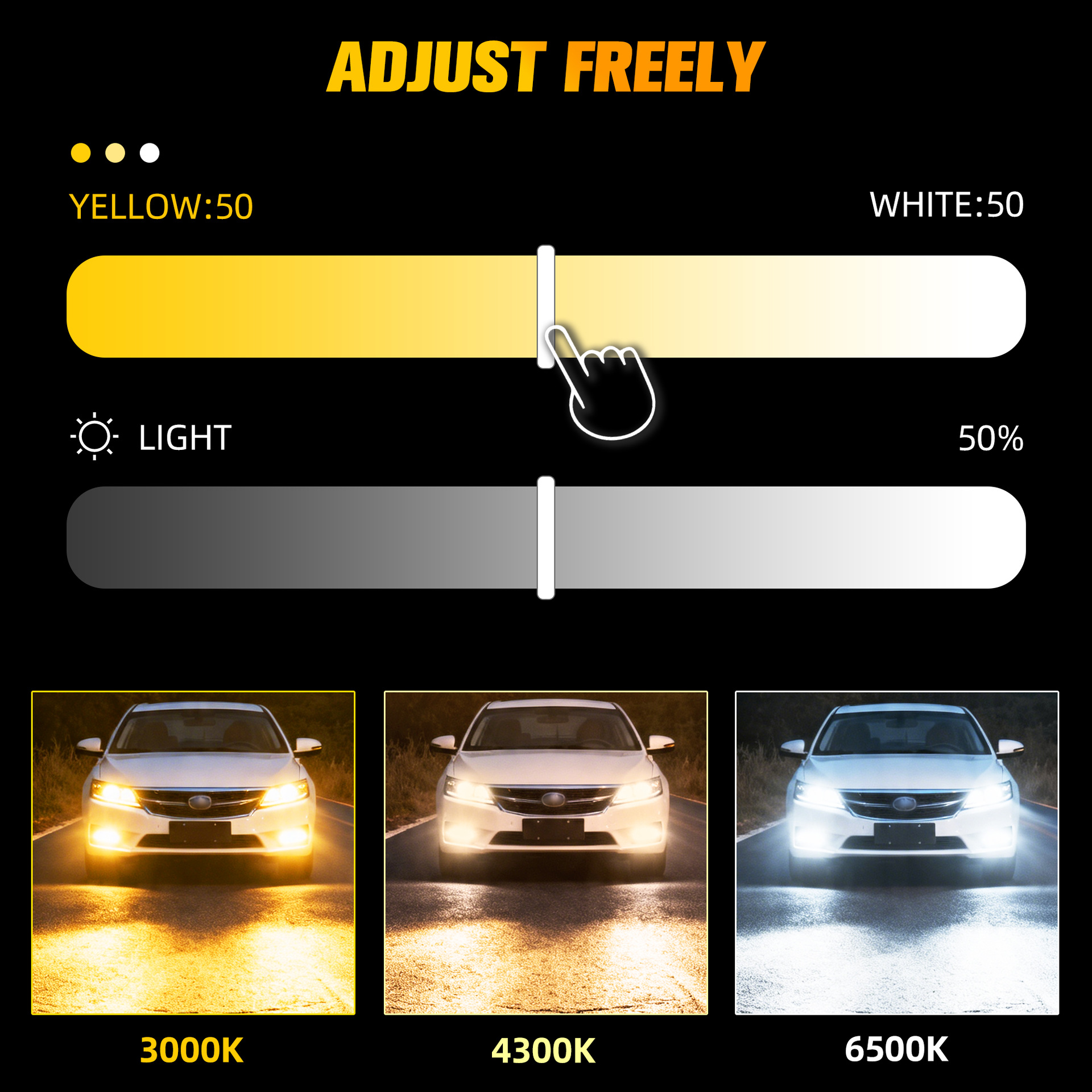  M88 APP Controlled LED Headlight Kit H7/H4