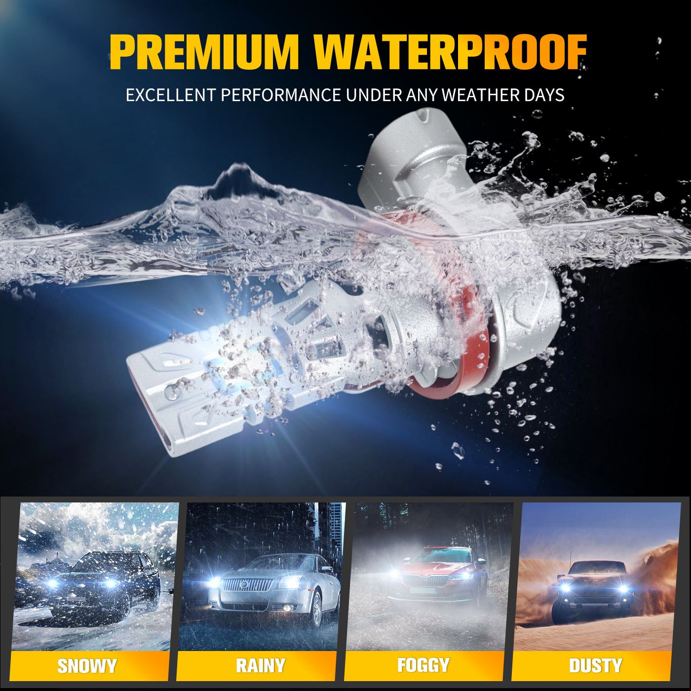 V8 LED Headlight Bulbs H4/H7