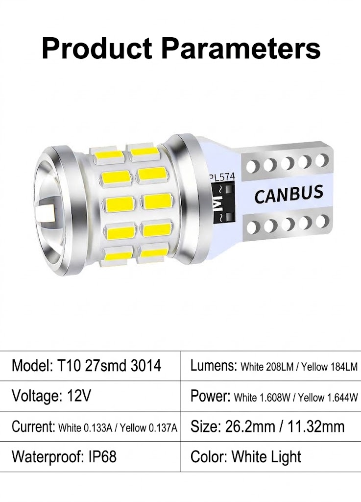 T10/W5W/194 LED Bulb CANBUS