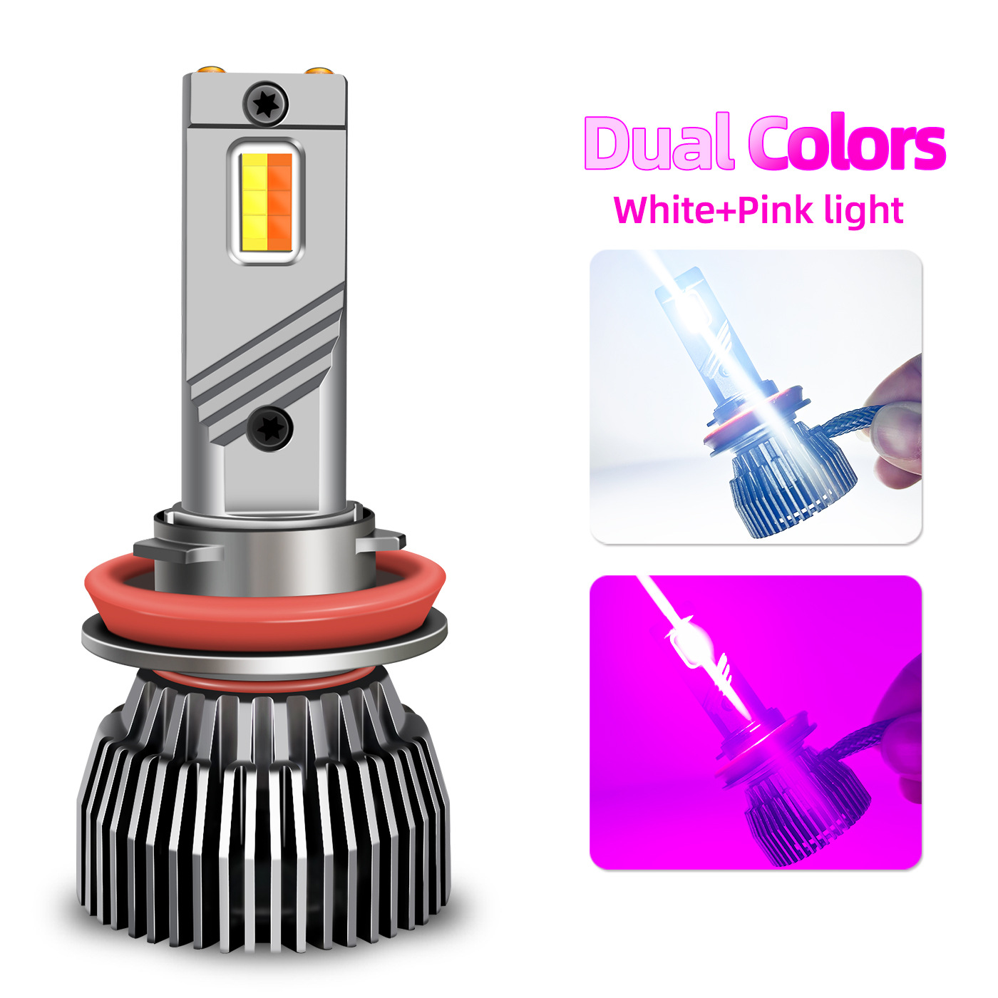 M6P Dual-Color LED Headlight Bulbs