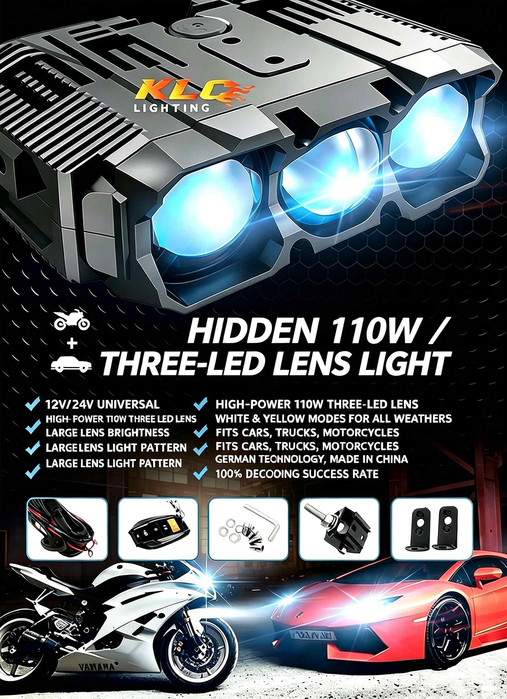 DS-3 LED 3-Eye Grille Light(图1) DS-3 LED 3-Eye Grille Light(图1)
