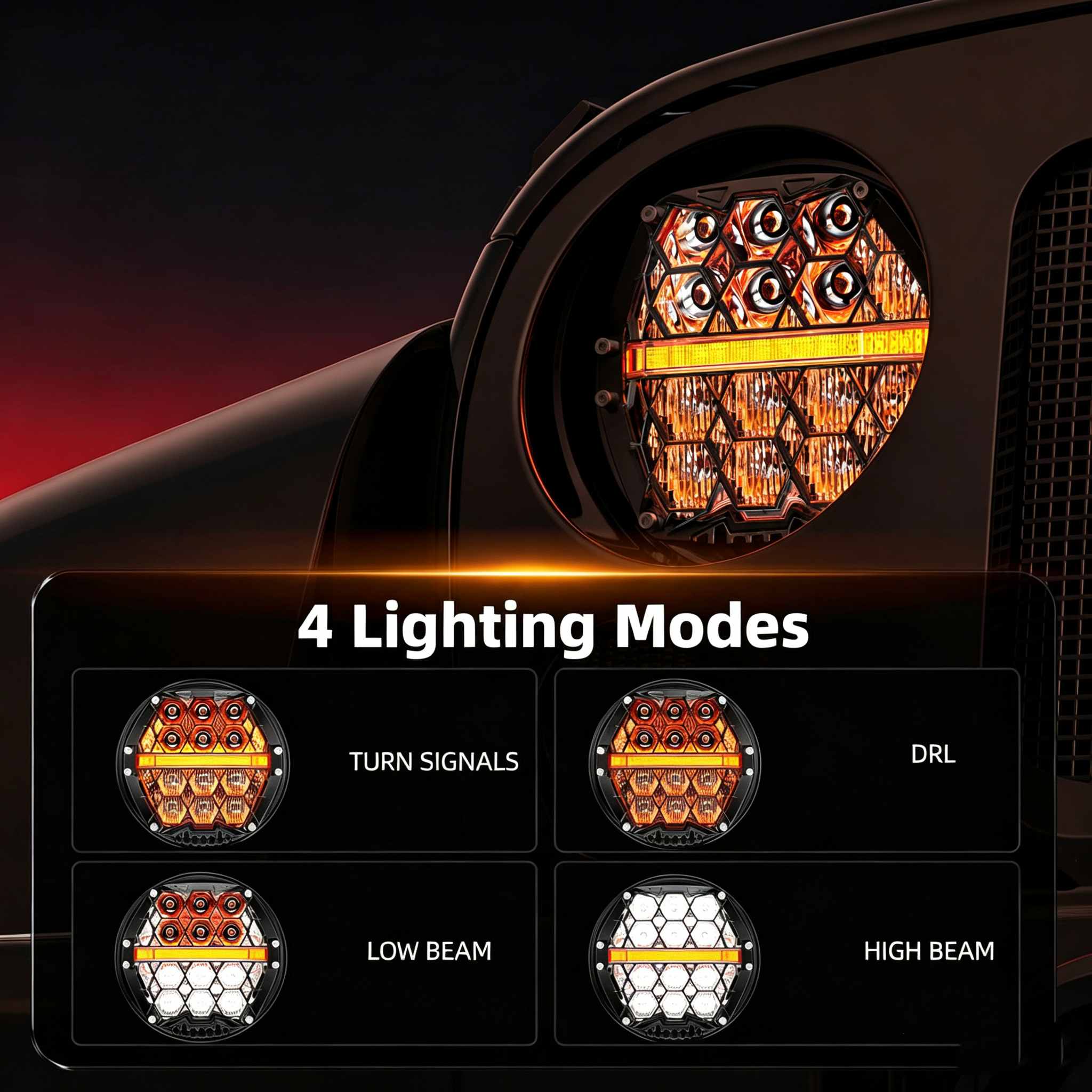 LYHC7-001 7 Inch LED Headlight(图2) LYHC7-001 7 Inch LED Headlight(图2)