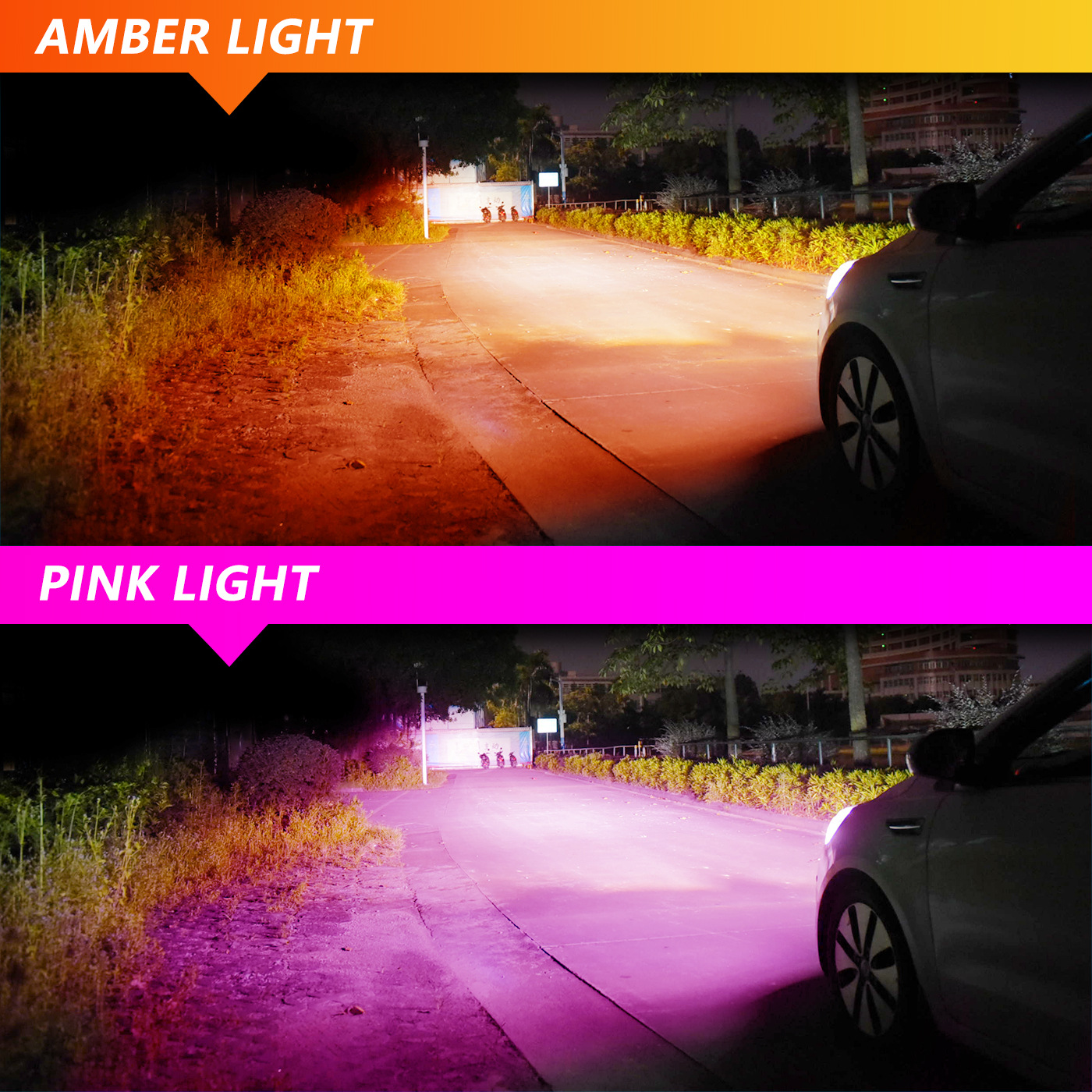 M6A Dual-Color LED Headlight Bulbs (图2) M6A Dual-Color LED Headlight Bulbs (图2)
